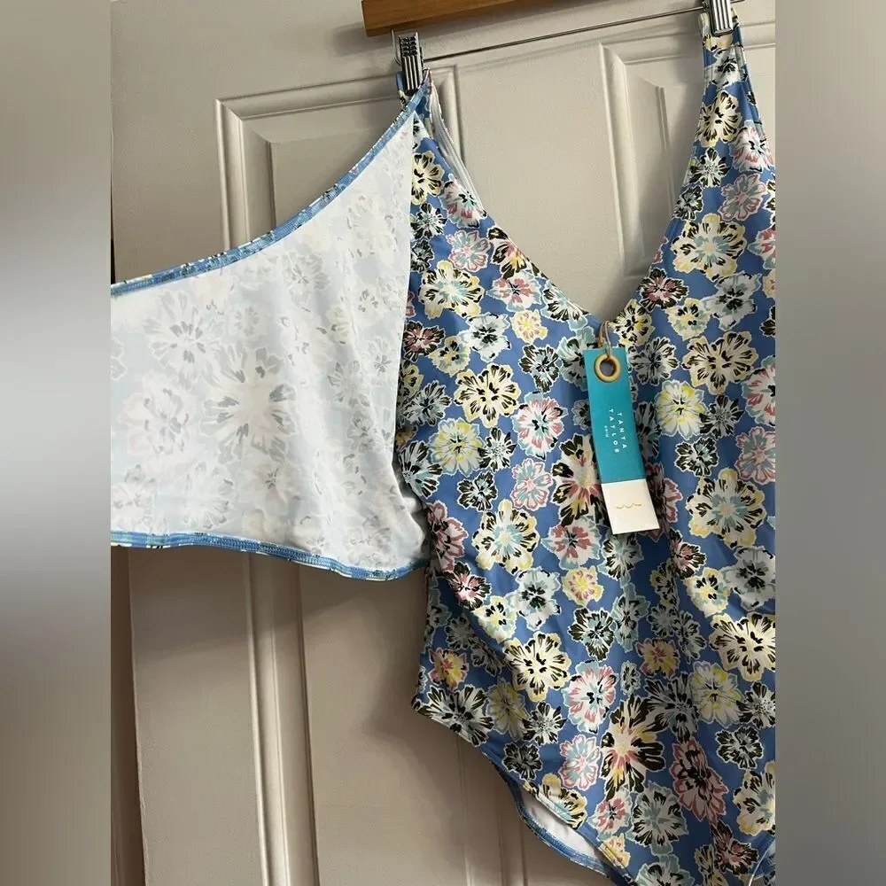 Tanya Taylor Kelly Floral Wrap One-Piece Swimsuit NWT Size 2X